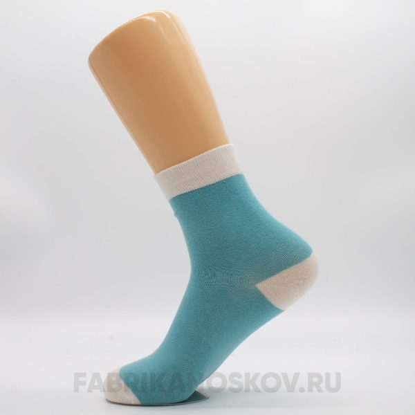 Мужские носки с цветными носком, пяткой и поголенком